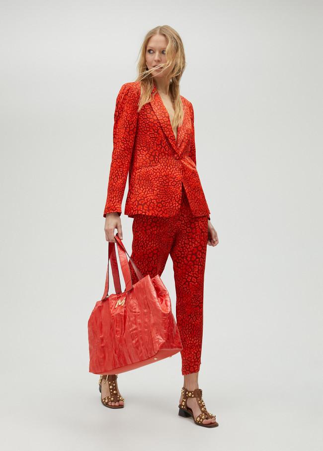 Lola Casademunt Pantalón Recto Estampado Animal