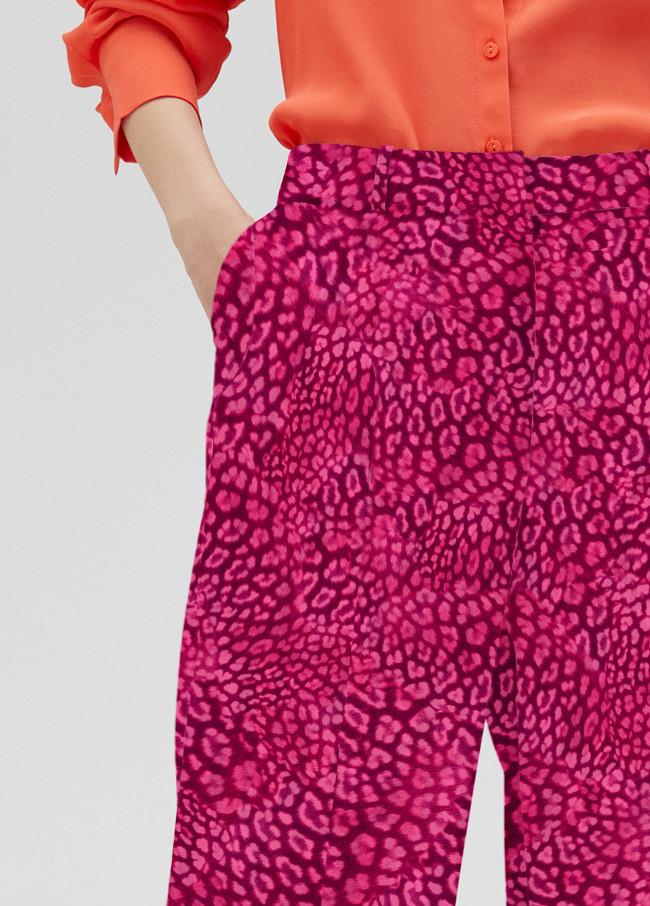 Lola Casademunt Pantalón Recto Estampado Animal