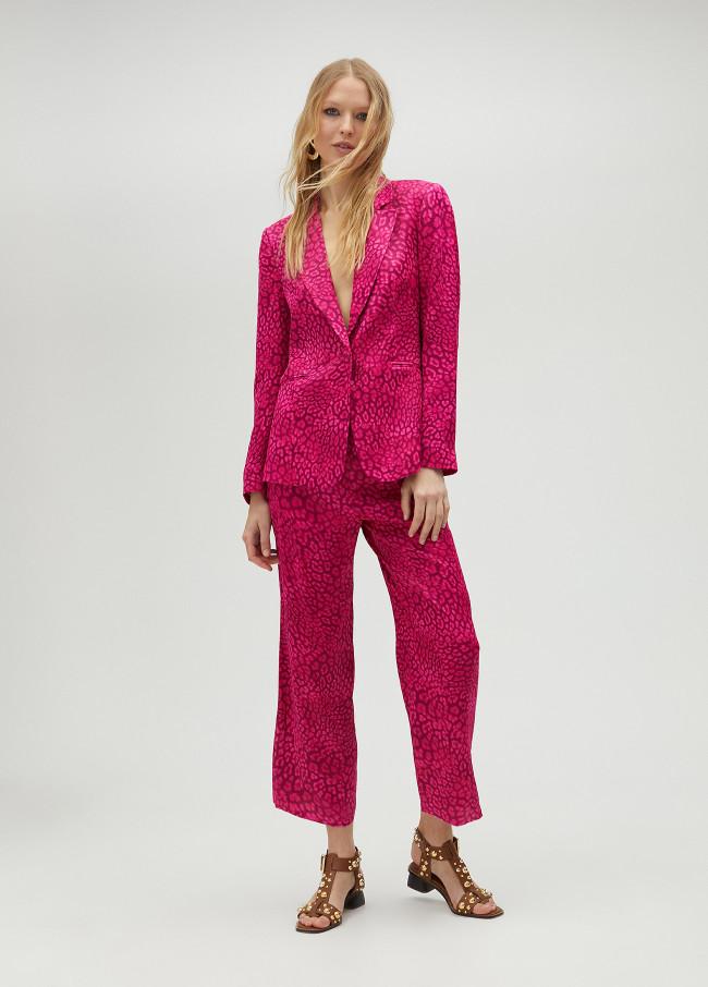 lola casademunt Pantalón recto estampado animal