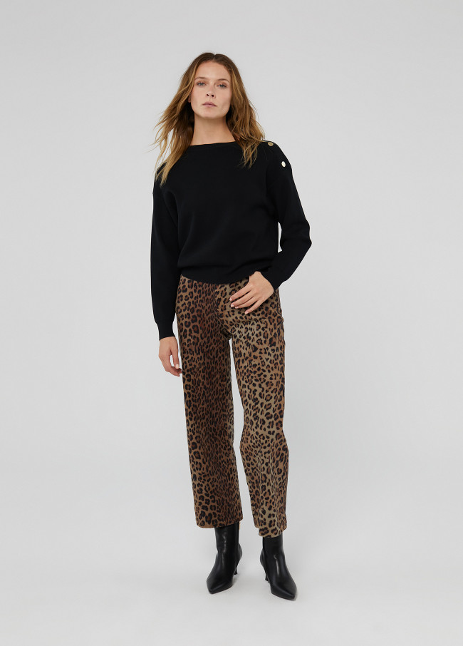 Lola Casademunt Pantalón Tejano Animal Print