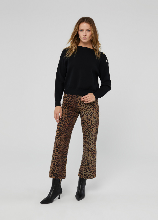 lola casademunt Pantalón tejano animal print
