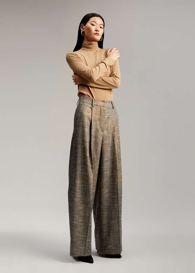 Lola Casademunt Pantalón Wideleg Cuadros