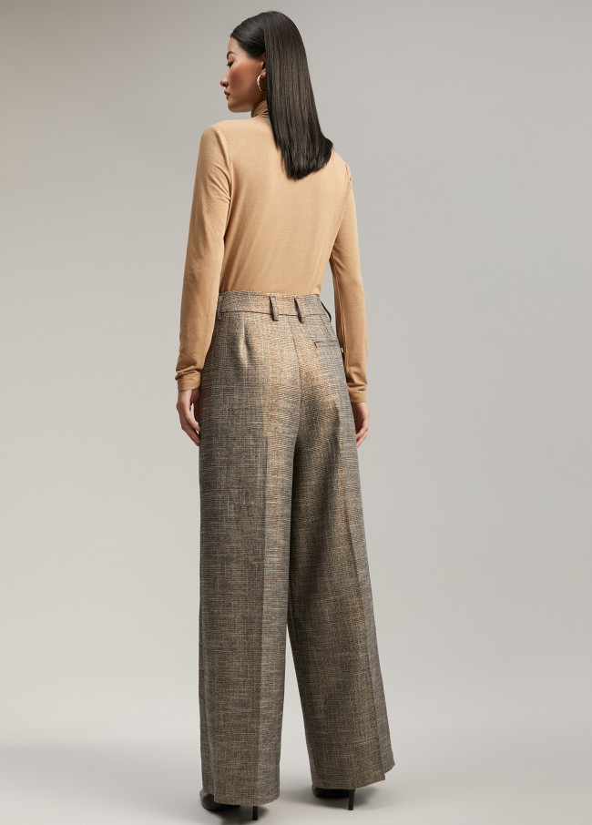 Lola Casademunt Pantalón Wideleg Cuadros