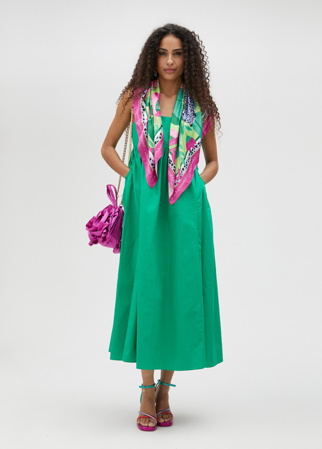 Lola Casademunt Pañuelo Satinado Leopardo Sentado