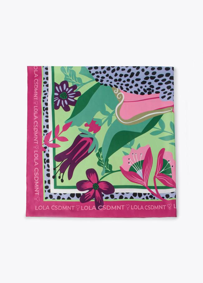 Lola Casademunt Pañuelo Satinado Leopardo Sentado