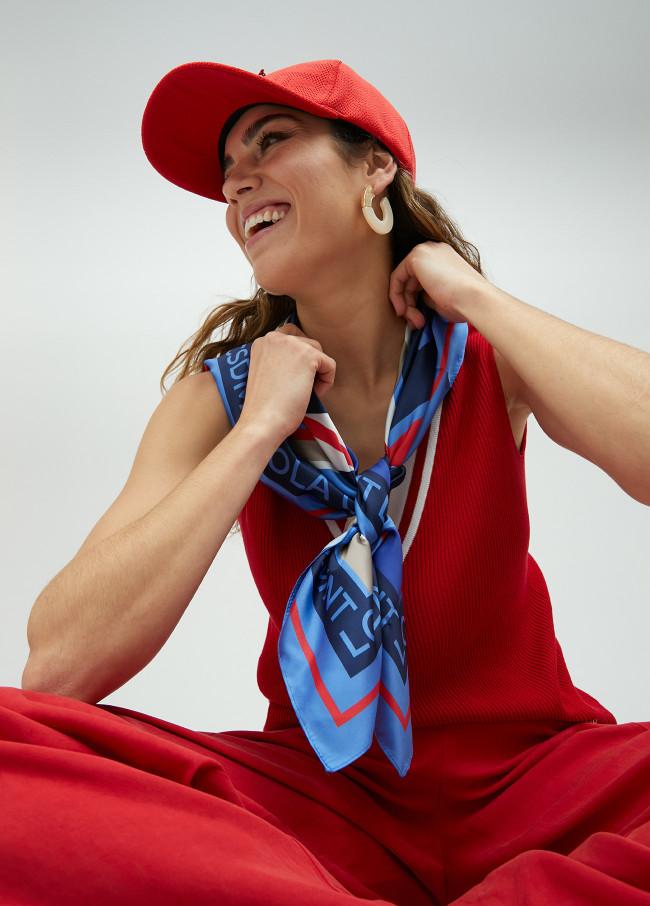 Lola Casademunt Pañuelo Satinado Rayas Colores