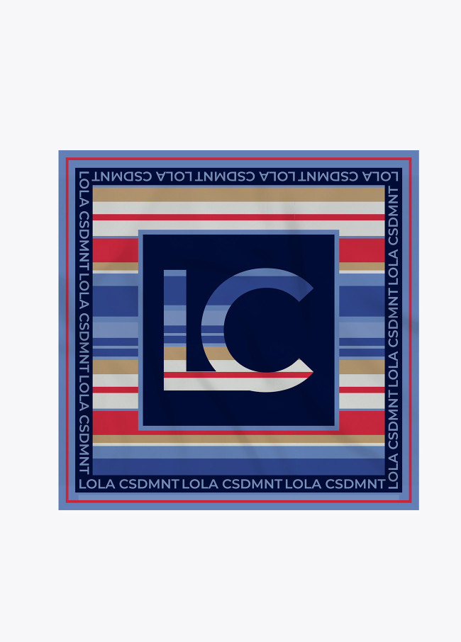 lola casademunt Pañuelo satinado rayas colores
