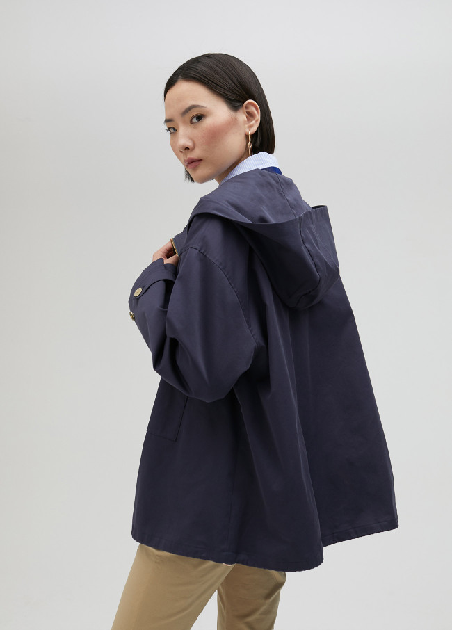 Lola Casademunt Parka Corta Con Capucha