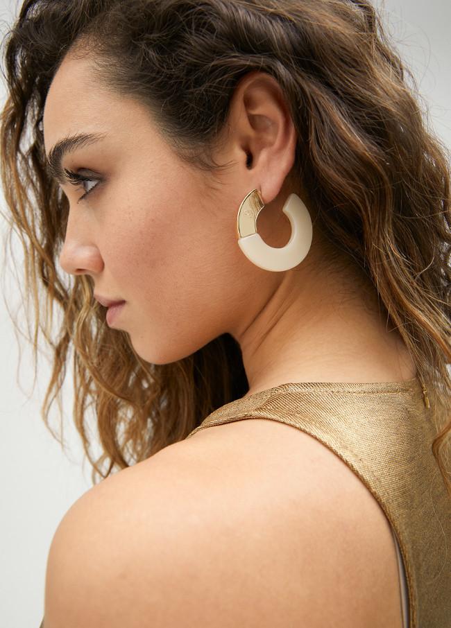 Lola Casademunt Pendientes Aro Bicolor