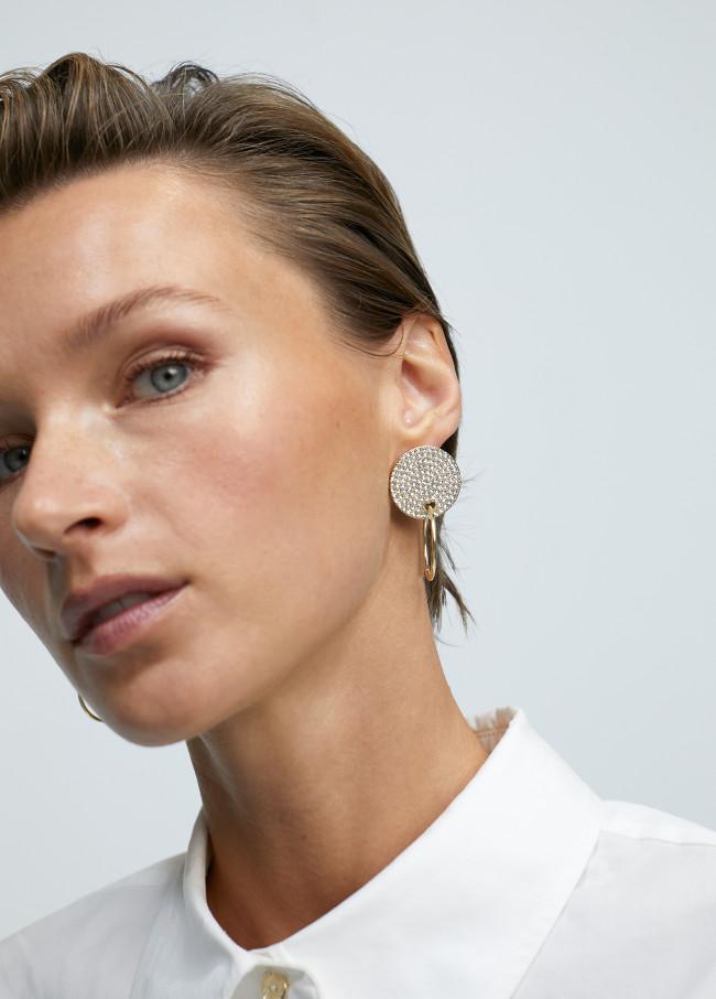 Lola Casademunt Pendientes Botón Y Aro