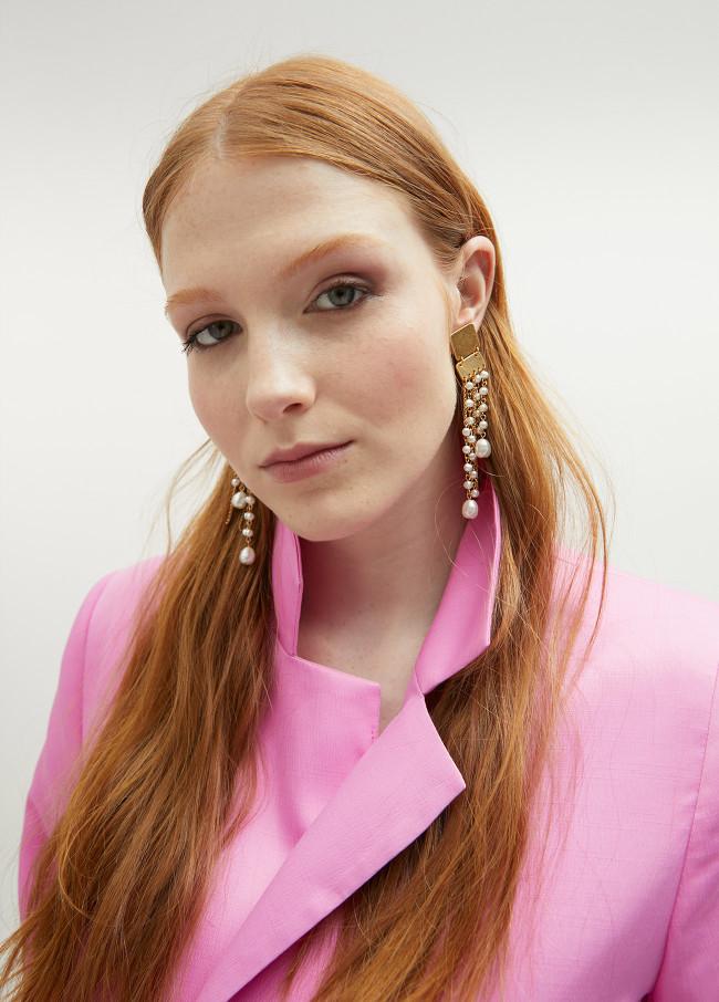 Lola Casademunt Pendientes Cascada De Perlas