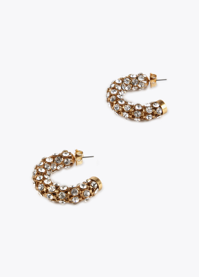 Lola Casademunt Pendientes De Aro Y Cristales