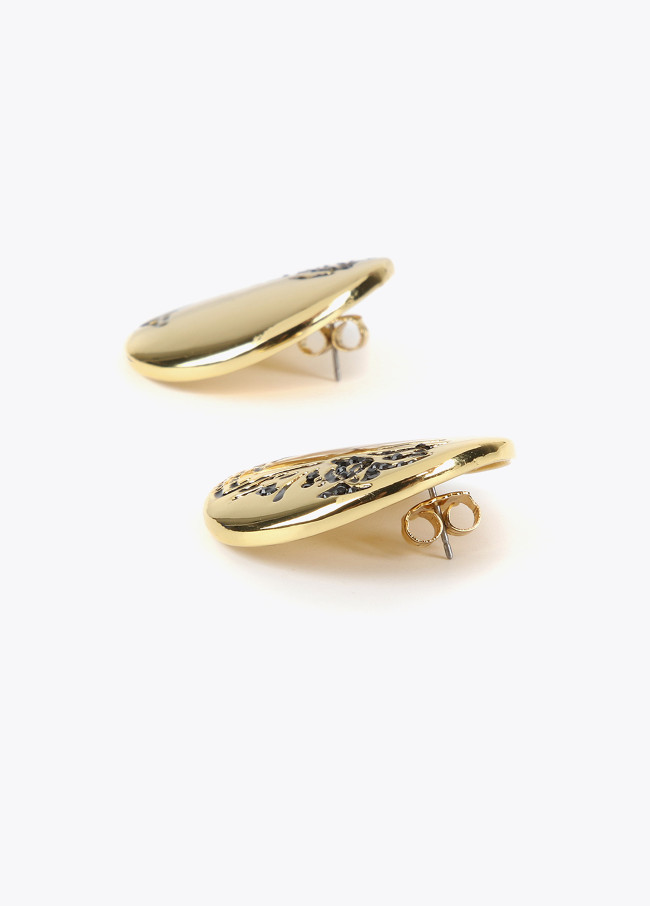 Lola Casademunt Pendientes De Botón Dorados