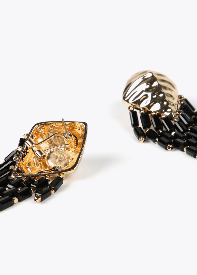 Lola Casademunt Pendientes Dorados Efecto Cascada