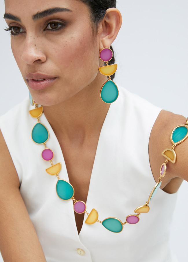 Lola Casademunt Pendientes Geométricos Colores