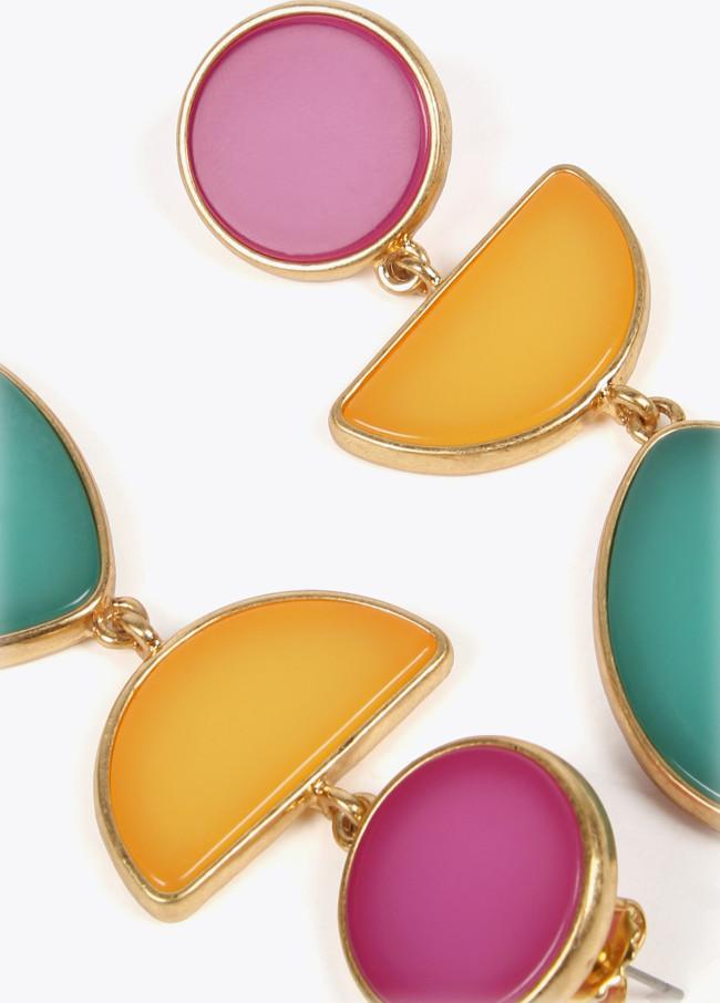 Lola Casademunt Pendientes Geométricos Colores