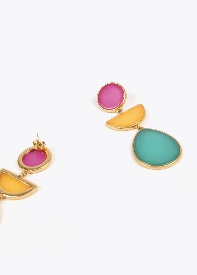 Lola Casademunt Pendientes Geométricos Colores