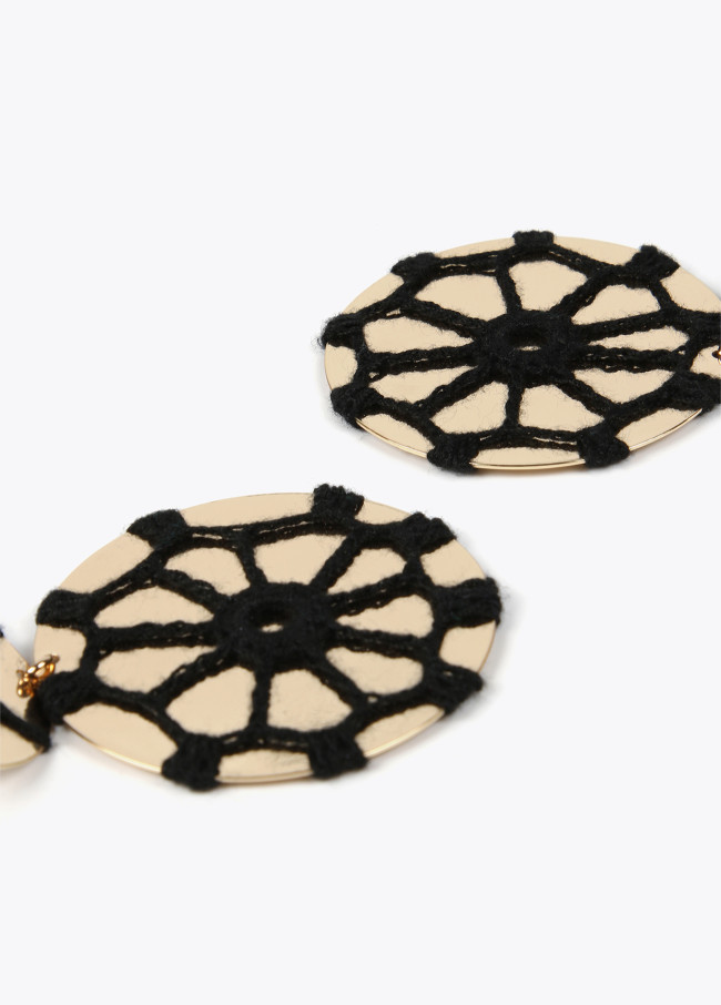 Lola Casademunt Pendientes Metal Con Crochet