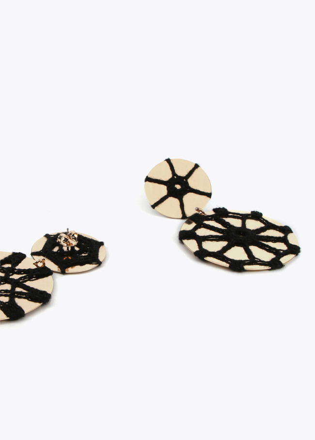 Lola Casademunt Pendientes Metal Con Crochet