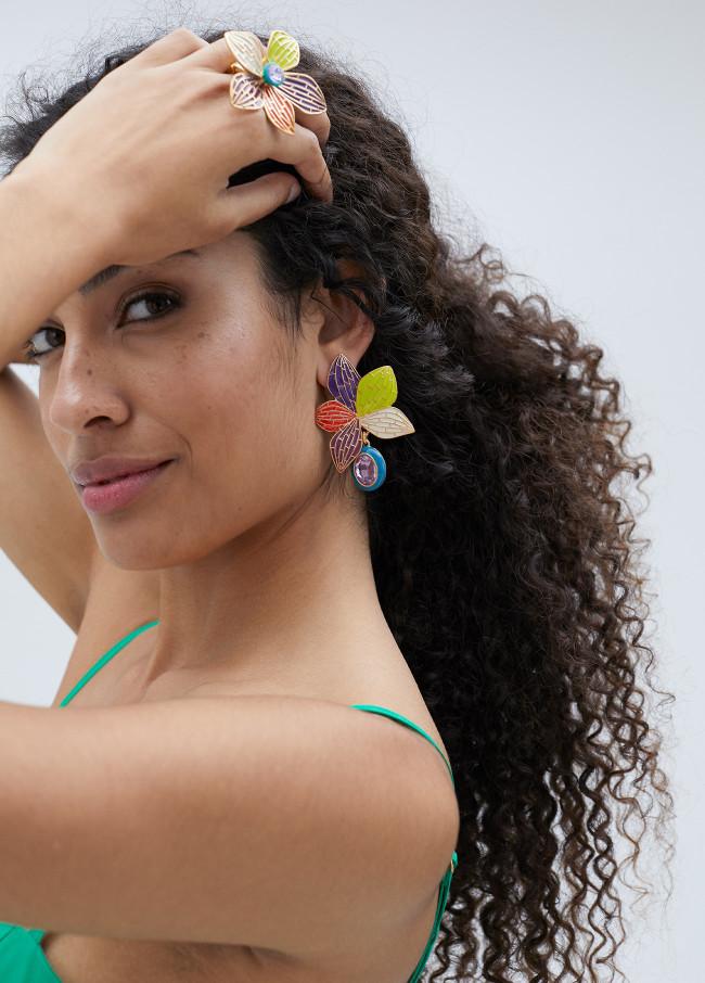 Lola Casademunt Pendientes Orquídea