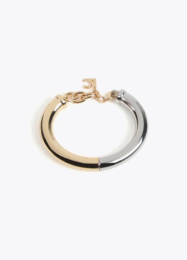 lola casademunt Pulsera metal bicolor