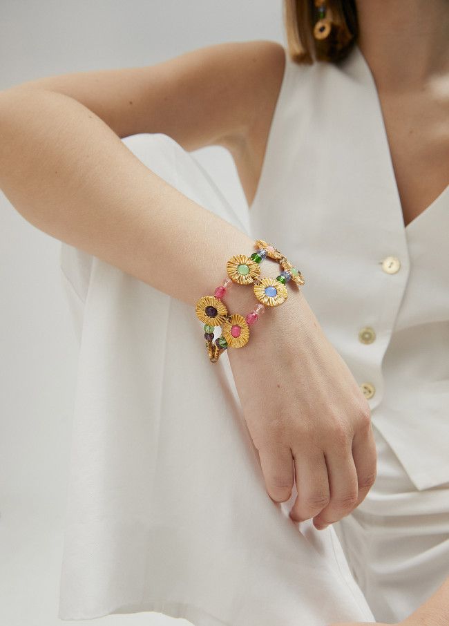 Lola Casademunt Pulsera Mini Flores