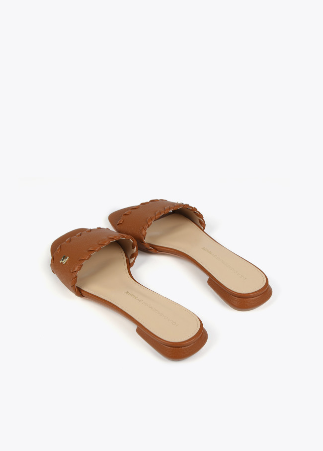 Lola Casademunt Sandalia Pala Con Detalle Trenzado