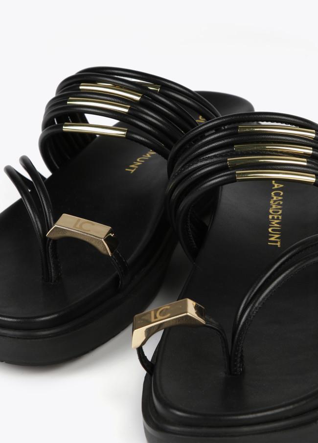 Lola Casademunt Sandalia Tiras Redondeadas