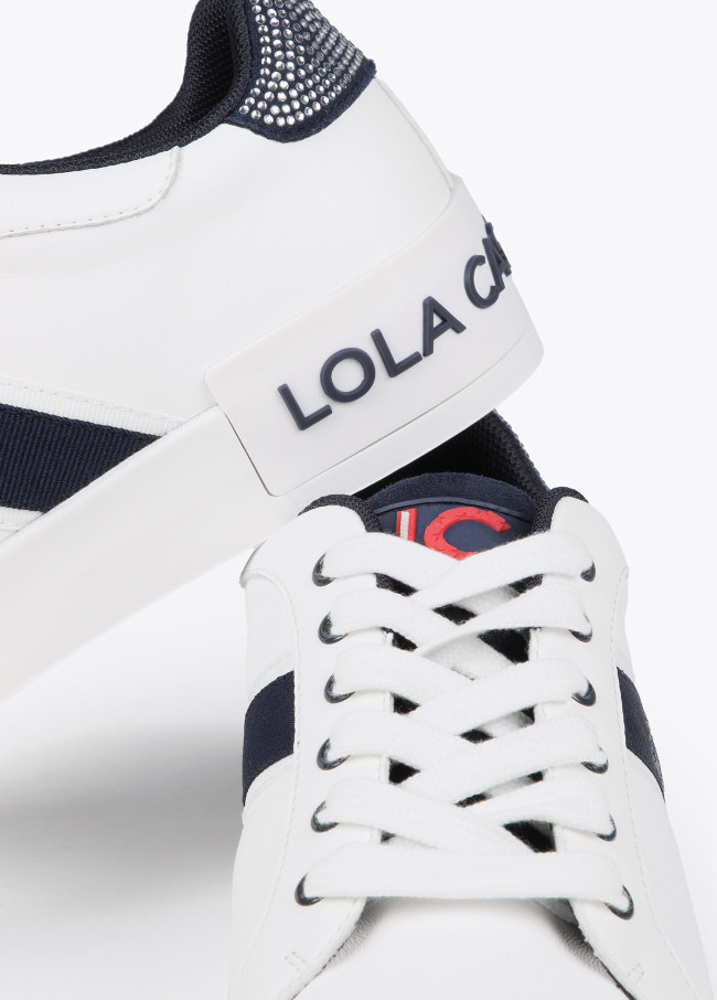Lola Casademunt Sneaker Con Piedras Brillantes