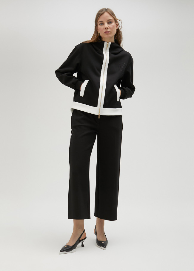 Lola Casademunt Sudadera Bicolor Con Capucha