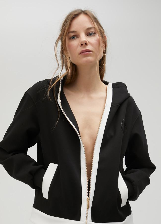 Lola Casademunt Sudadera Bicolor Con Capucha