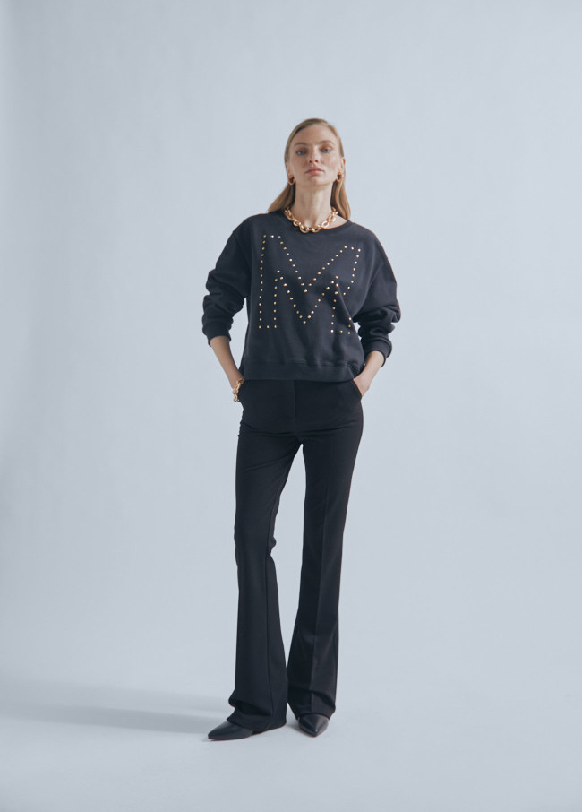 Lola Casademunt Sudadera M Detalle Strass