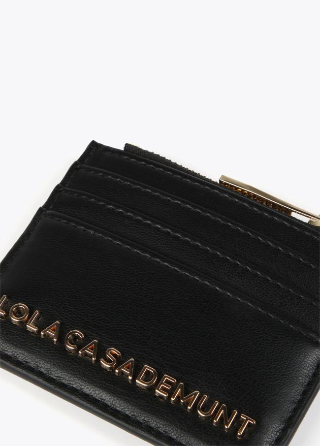 Lola Casademunt Tarjetero Negro Y Dorado