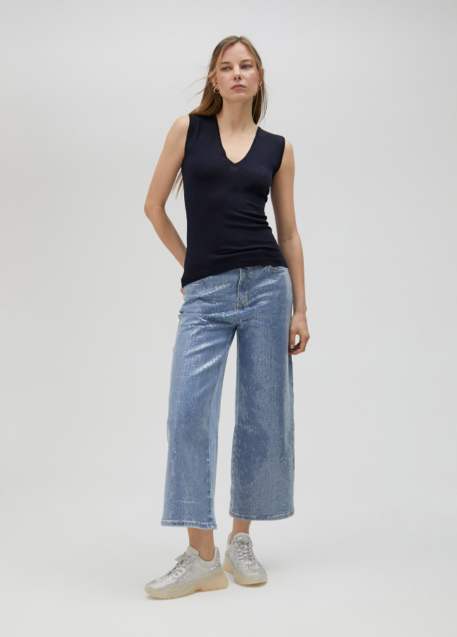 Lola Casademunt Top Básico Punto