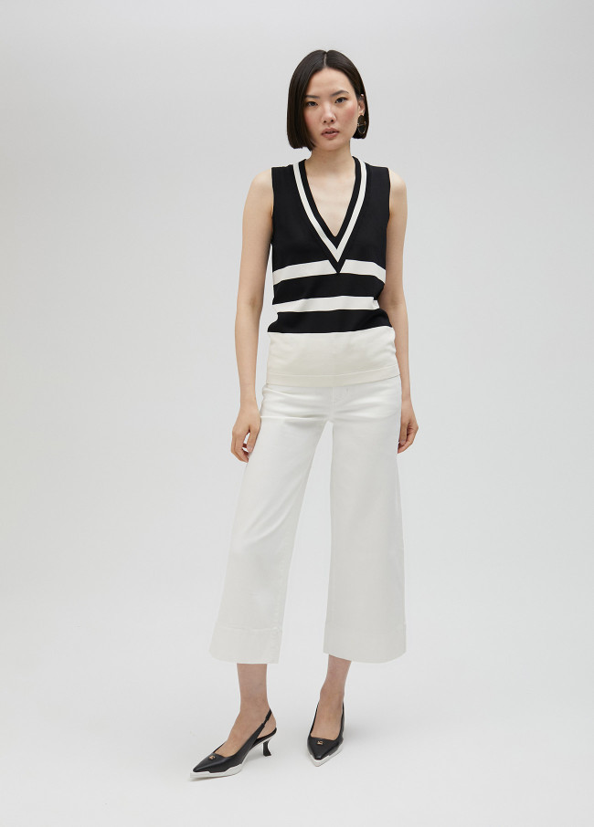 Lola Casademunt Top De Punto Bicolor