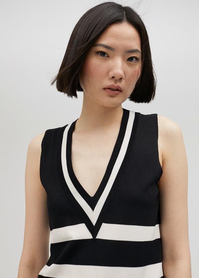 Lola Casademunt Top De Punto Bicolor