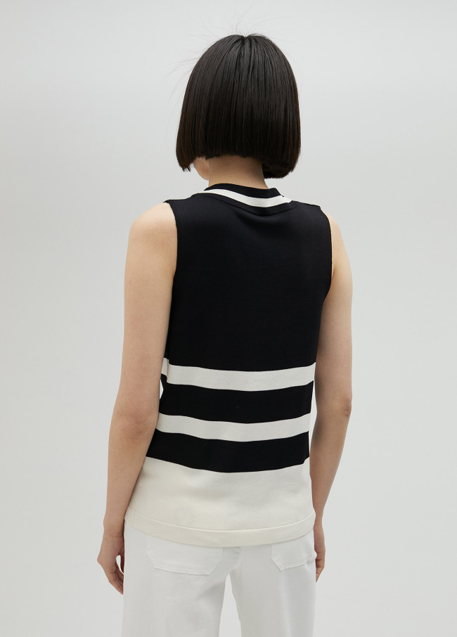 Lola Casademunt Top De Punto Bicolor