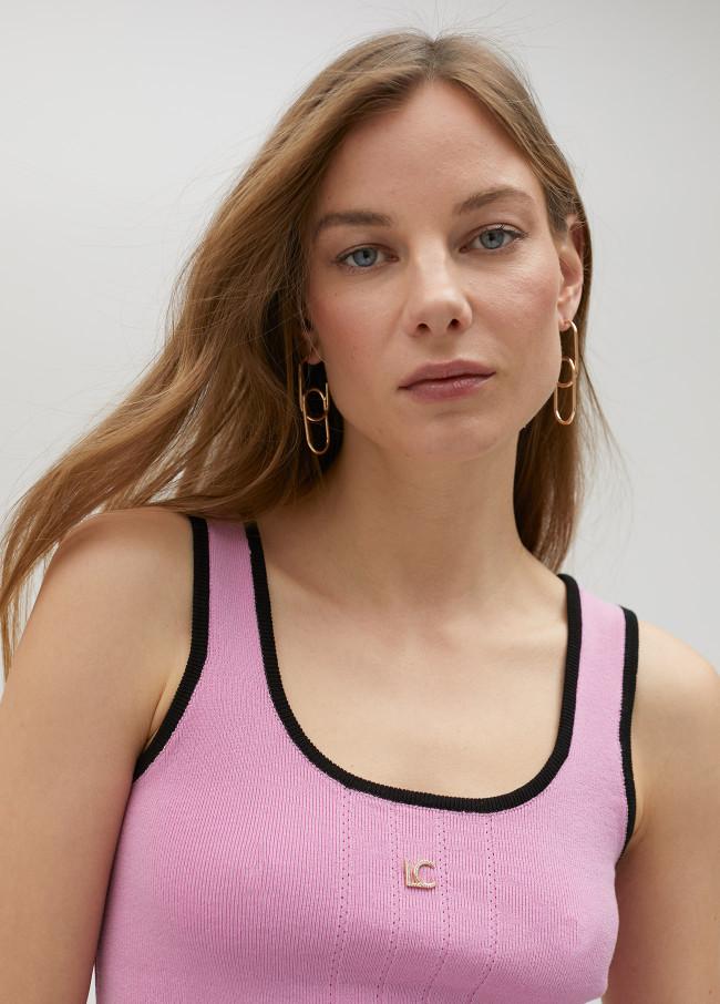 Lola Casademunt Top De Punto Bicolor LC