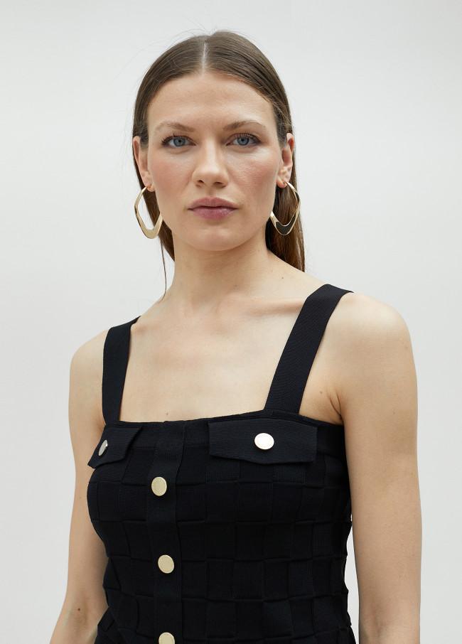 Lola Casademunt Top De Punto Con Botones