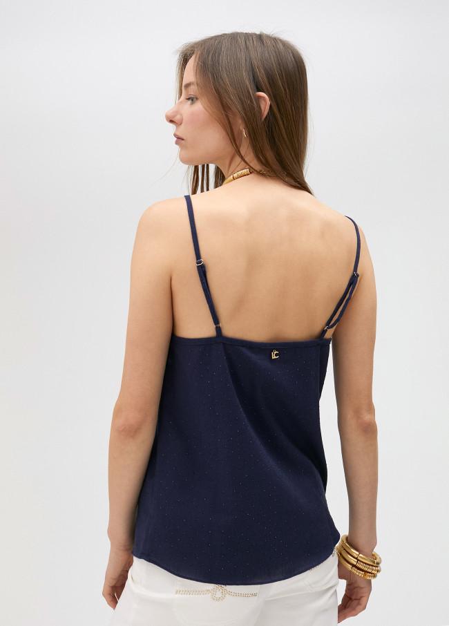 Lola Casademunt Top De Tirantes Con Strass