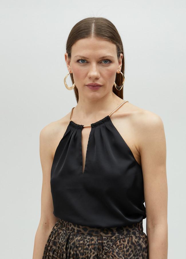 Lola Casademunt Top Halter Con Cadena