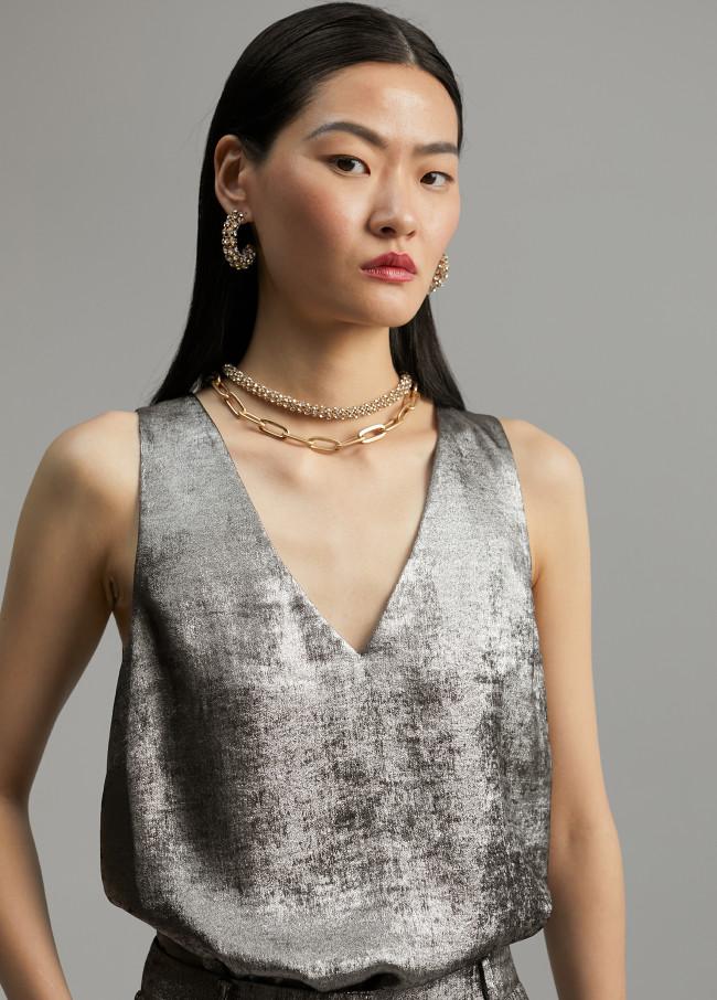 lola casademunt Top laminado