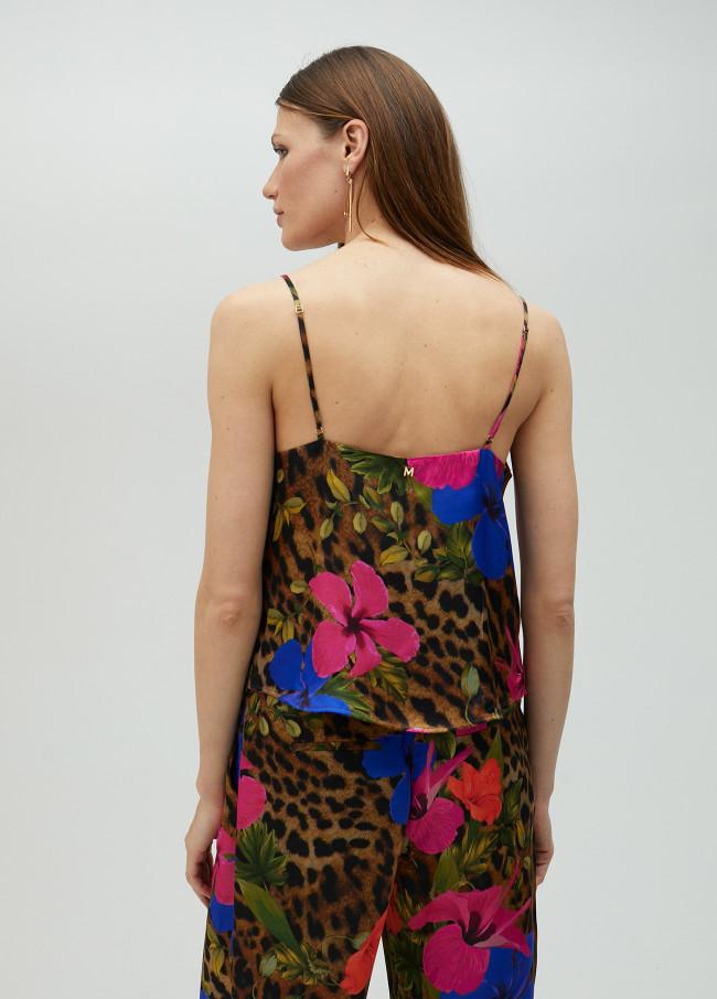 Lola Casademunt Top Lencero Animal Print
