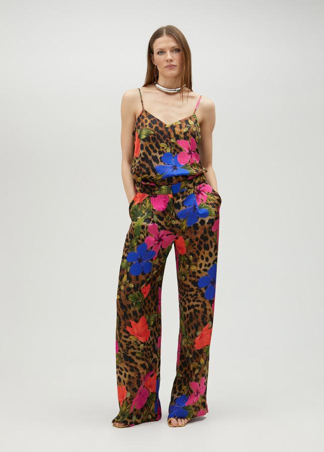 lola casademunt Top lencero animal print