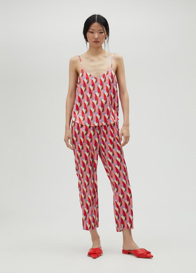 Lola Casademunt Top Lencero Estampado Logotipado