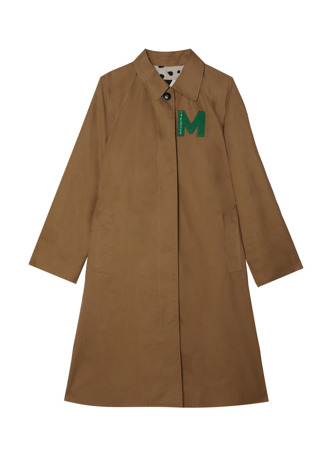 Lola Casademunt Trench Color Beige Detalle Parches