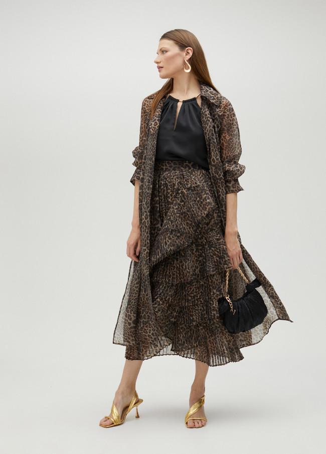 Lola Casademunt Trench Organza Animal Print