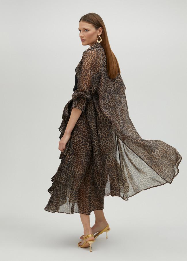 lola casademunt Trench organza animal print