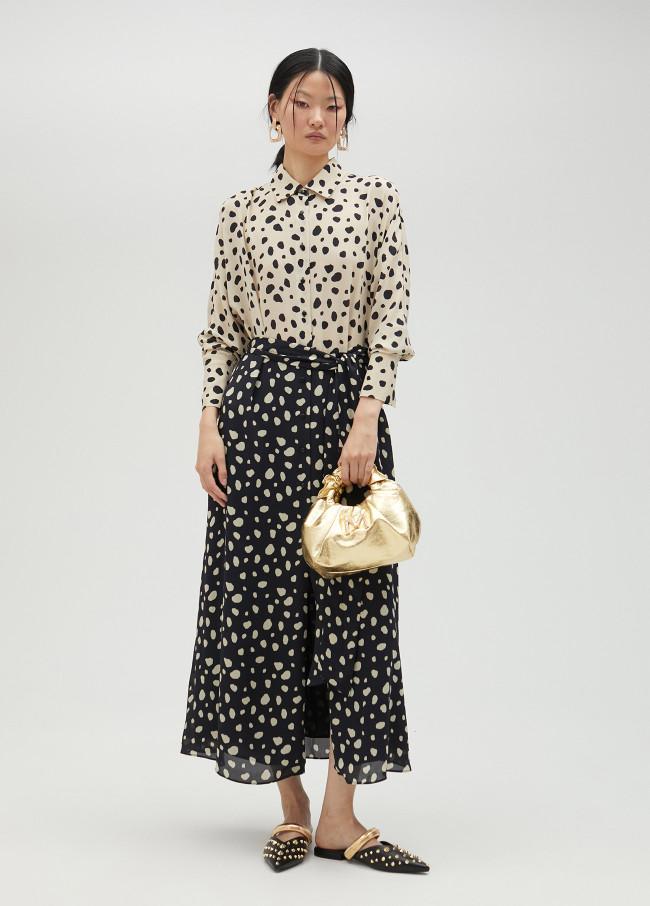 Lola Casademunt Vestido Camisero De Topos