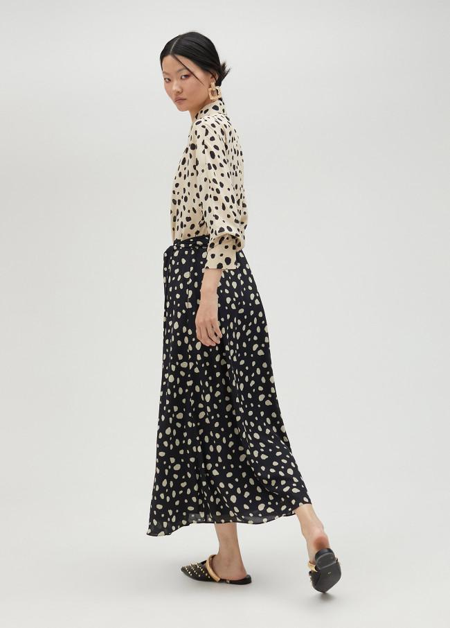 Lola Casademunt Vestido Camisero De Topos